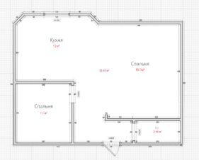 2-комн.апарт., 50 м², этаж -1