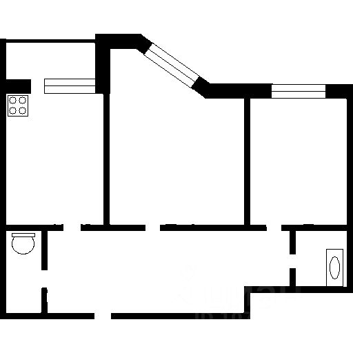 Планировка этой квартиры по данным Циан