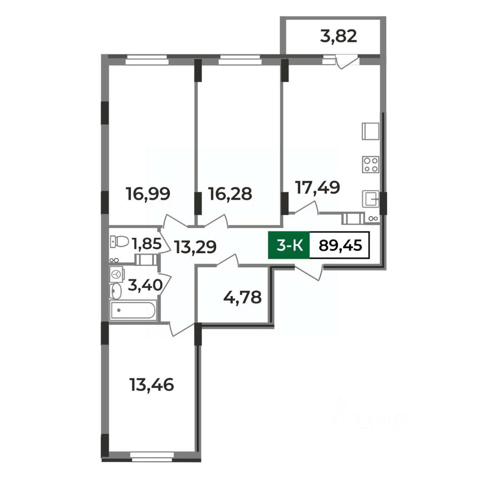 Купить 3-комнатную квартиру 90 кв.м. в Коврове, продажа 3-комнатных квартир  90 м2. Найдено 25 объявлений.