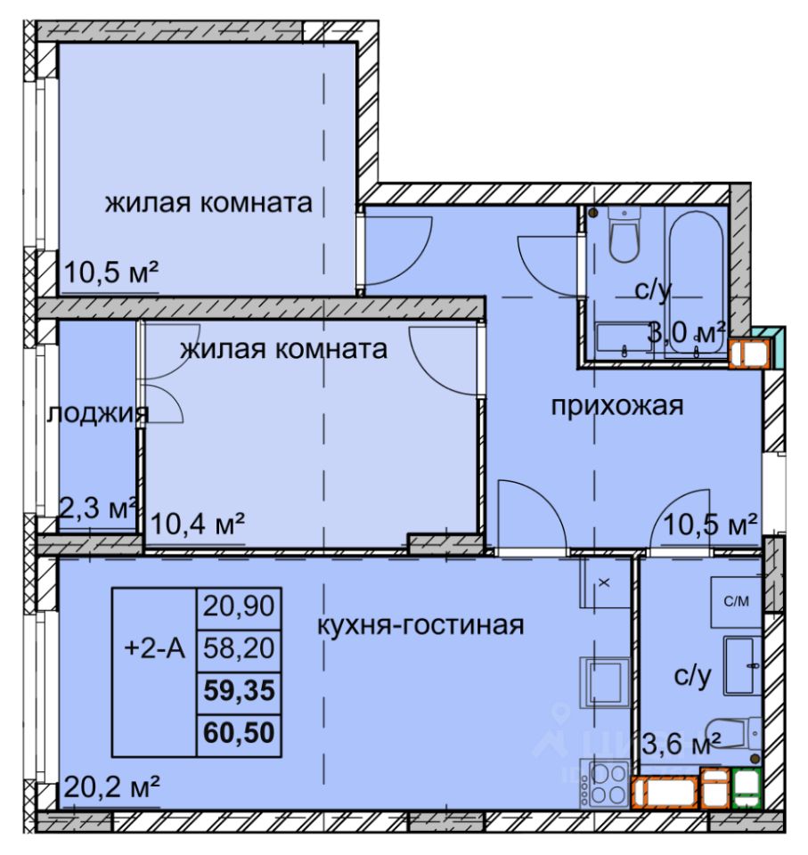 Купить 2-комнатную квартиру на последнем этаже на улице Дружаева в городе  Нижний Новгород, продажа двухкомнатных квартир на последнем этаже - база  объявлений Циан. Найдено 5 объявлений