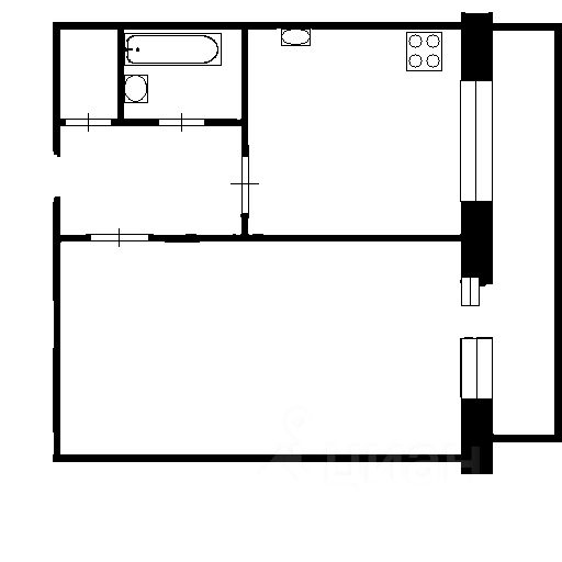 Планировка этой квартиры по данным Циан