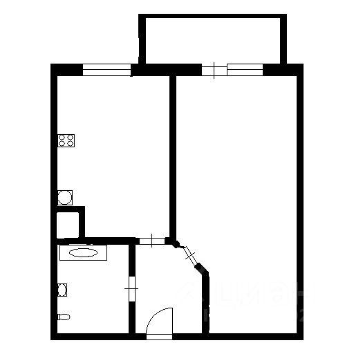Планировка этой квартиры по данным Циан