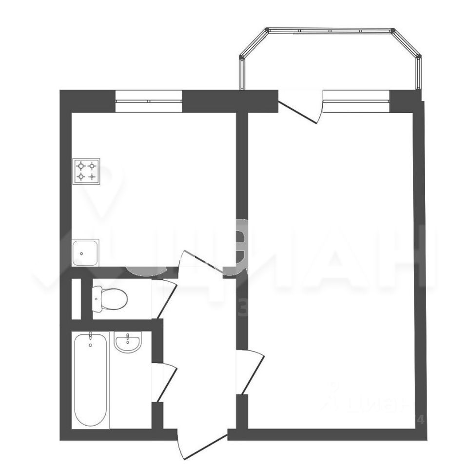 Купить однокомнатную квартиру 35м² 8, Озеры, Московская область, Коломна  городской округ, Имени Маршала Катукова микрорайон - база ЦИАН, объявление  293111418