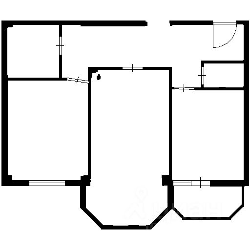 Планировка этой квартиры по данным Циан