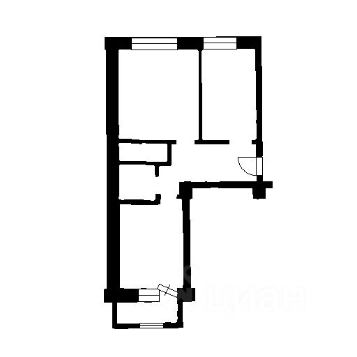 Планировка этой квартиры по данным Циан