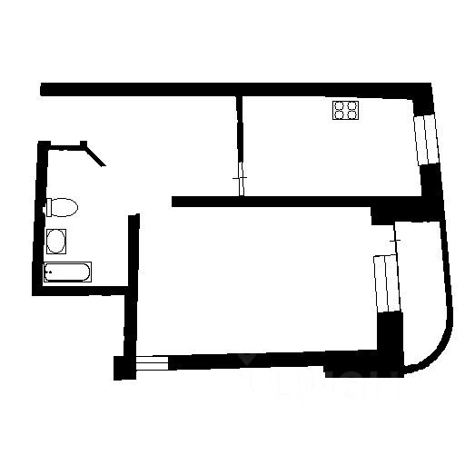 Планировка этой квартиры по данным Циан