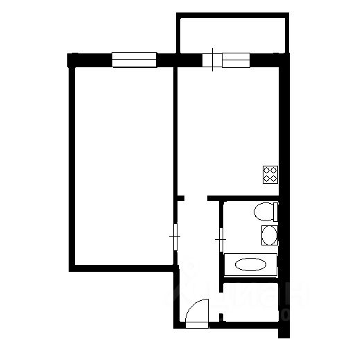 Планировка этой квартиры по данным Циан