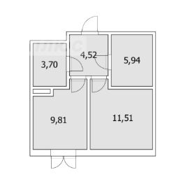 1-комн.кв., 36 м², этаж 10