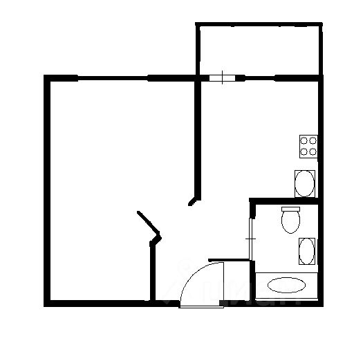 Планировка этой квартиры по данным Циан