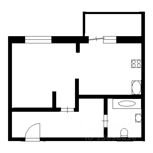 Планировка этой квартиры по данным Циан