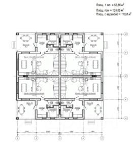 2-этаж. таунхаус 151 м²