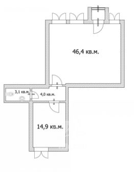 своб. назнач. 68 м², этаж 1