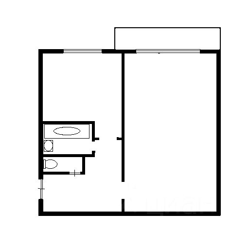 Планировка этой квартиры по данным Циан