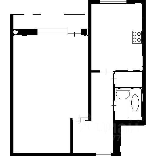 Планировка этой квартиры по данным Циан