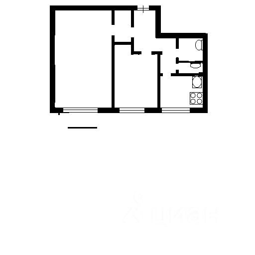 Планировка этой квартиры по данным Циан