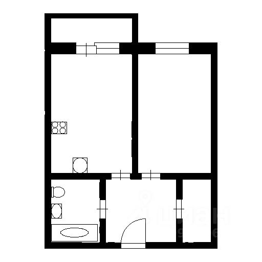 Планировка этой квартиры по данным Циан