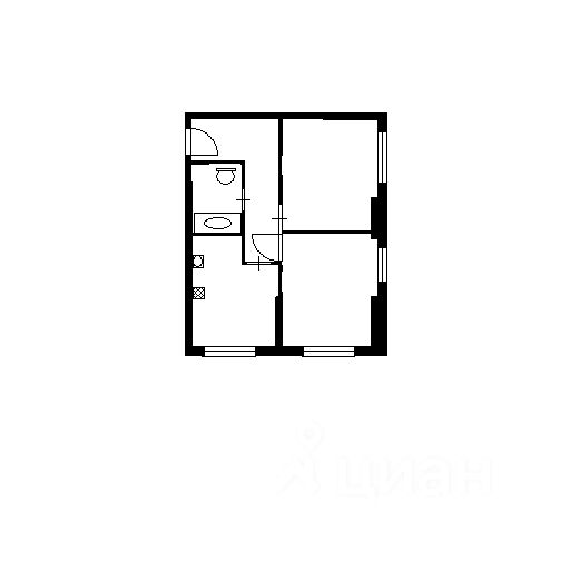 Планировка этой квартиры по данным Циан