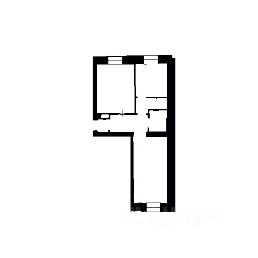 Планировка этой квартиры по данным Циан