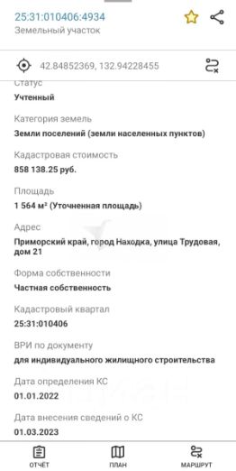 участок 15.0 сот.