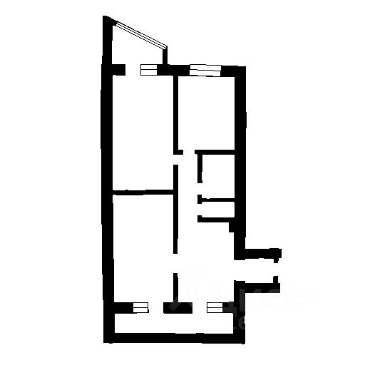 Планировка этой квартиры по данным Циан