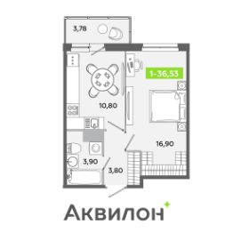 1-комн.кв., 37 м², этаж 3