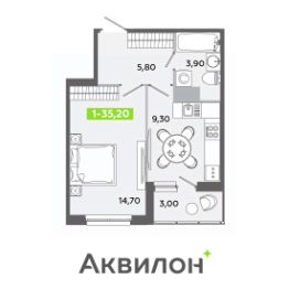 1-комн.кв., 35 м², этаж 7