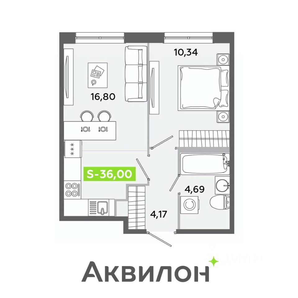 Купить 1-комнатную квартиру в поселке Янино-1 Всеволожского района, продажа  однокомнатных квартир во вторичке и первичке на Циан. Найдено 1 108  объявлений