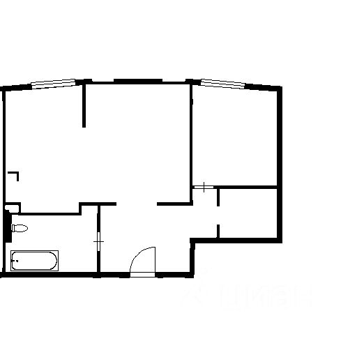 Планировка этой квартиры по данным Циан