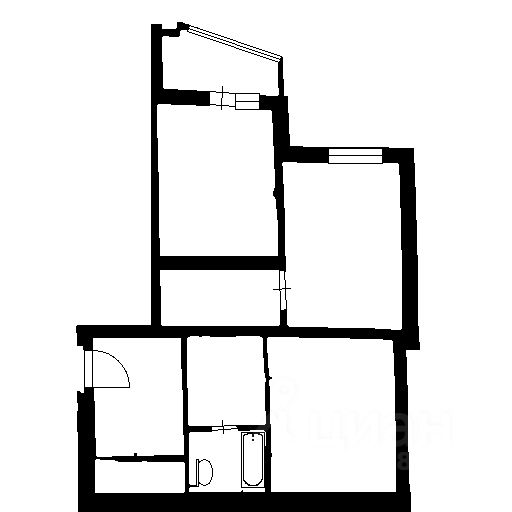 Планировка этой квартиры по данным Циан