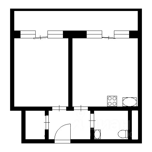 Планировка этой квартиры по данным Циан