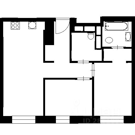 Планировка этой квартиры по данным Циан