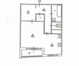 2-комн.кв., 65 м², этаж 8