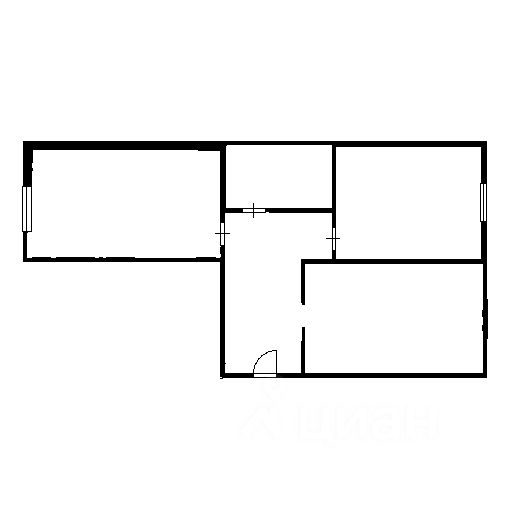 Планировка этой квартиры по данным Циан