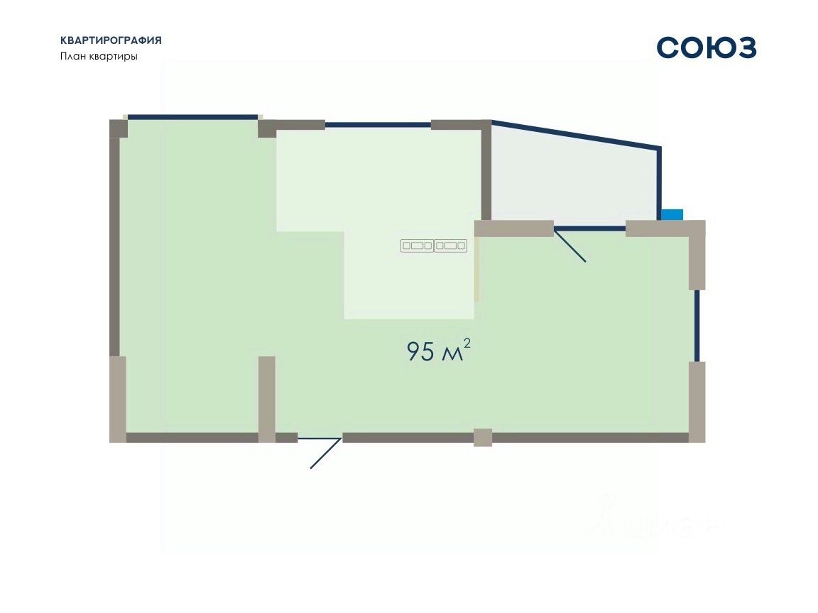 Продаю двухкомнатную квартиру 94,7м² ул. Свердлова, 9, Новокузнецк,  Кемеровская область - база ЦИАН, объявление 294460040