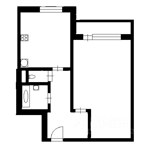 Планировка этой квартиры по данным Циан