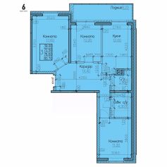 3-комн.кв., 77 м², этаж 2