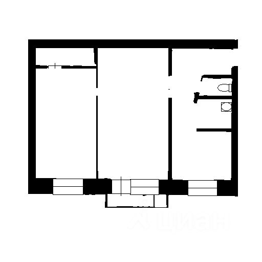 Планировка этой квартиры по данным Циан