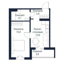 1-комн.кв., 36 м², этаж 5