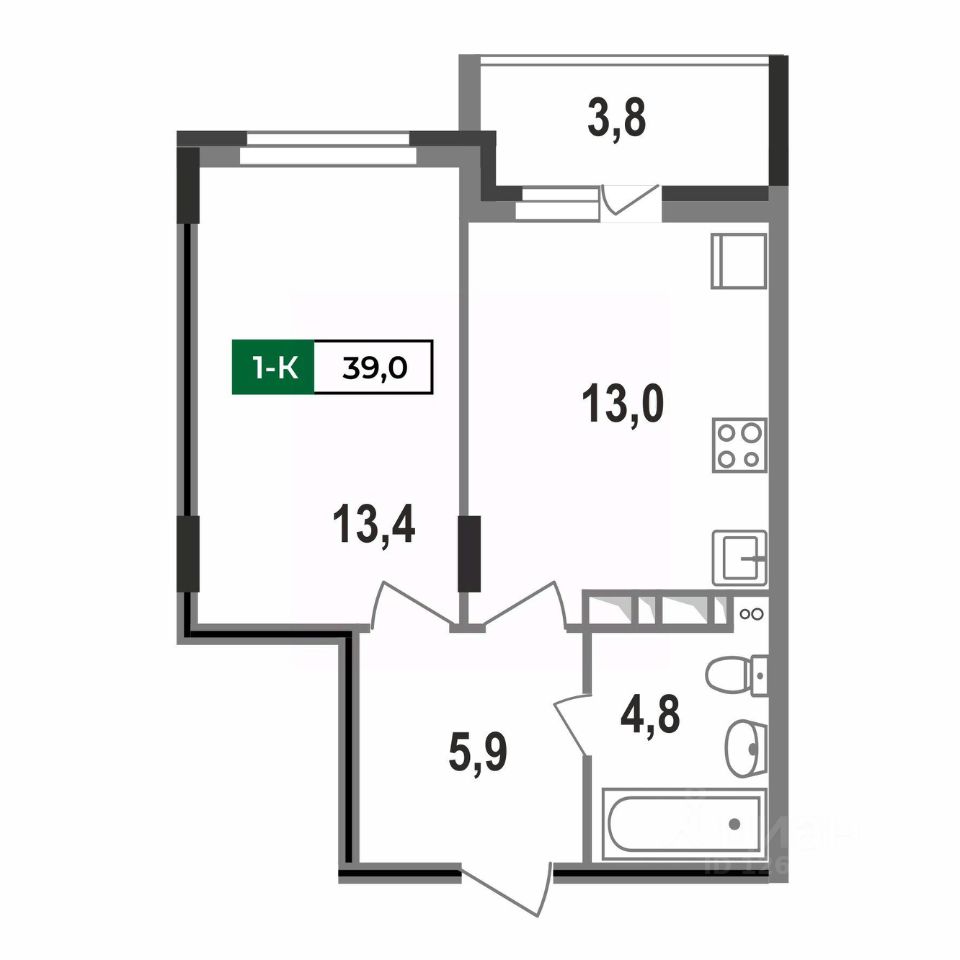 Продаю однокомнатную квартиру 39м² ул. Зои Космодемьянской, 28/1, Ковров,  Владимирская область, Ковровский район - база ЦИАН, объявление 294660608