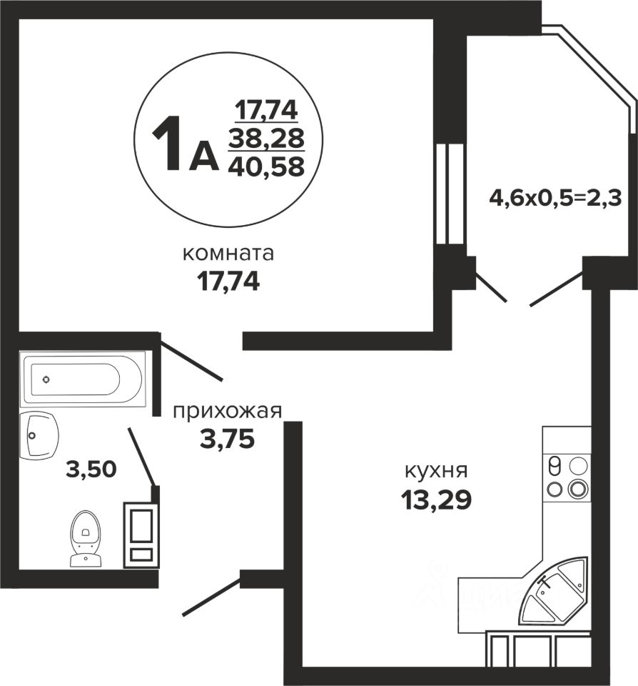 Купить 1-комнатную квартиру первичка в Краснодаре, продажа 1-комнатных  квартир первичное жилье. Найдено 21 936 объявлений.