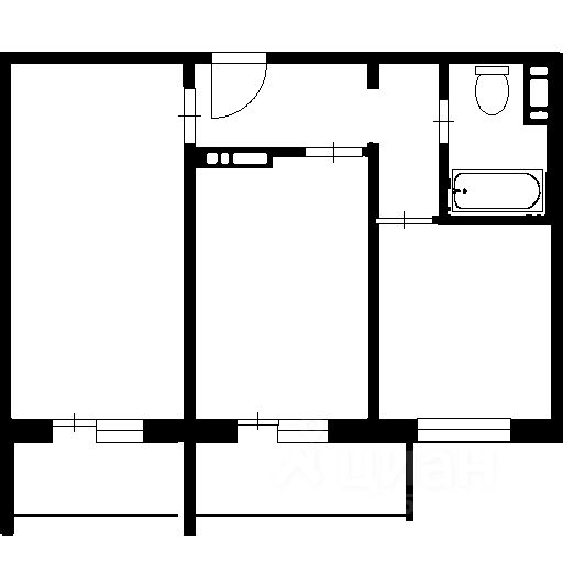 Планировка этой квартиры по данным Циан