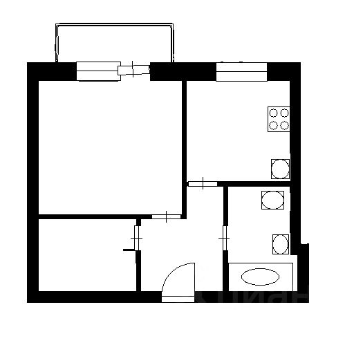 Планировка этой квартиры по данным Циан