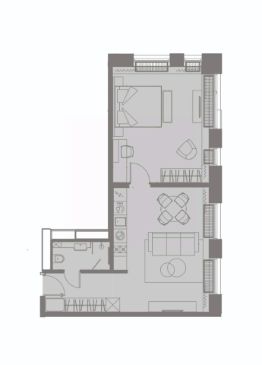 2-комн.апарт., 52 м², этаж 11