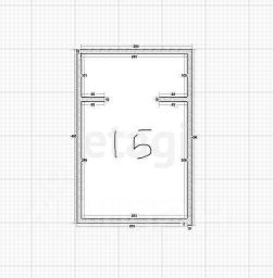 студия, 15 м², этаж 1