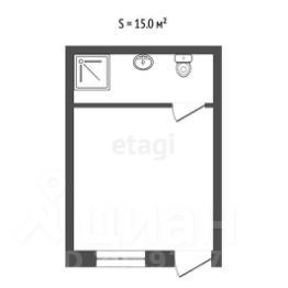 апарт.-студия, 15 м², этаж 2