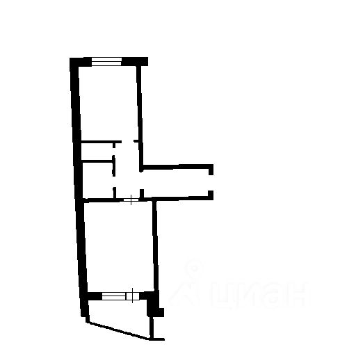 Планировка этой квартиры по данным Циан