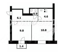 2-комн.кв., 32 м², этаж 4