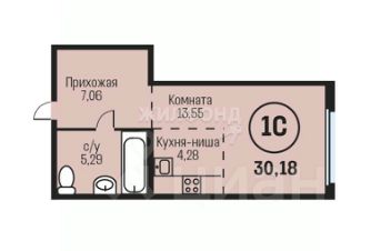 1-комн.кв., 30 м², этаж 20