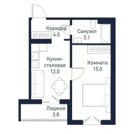 1-комн.кв., 36 м², этаж 8