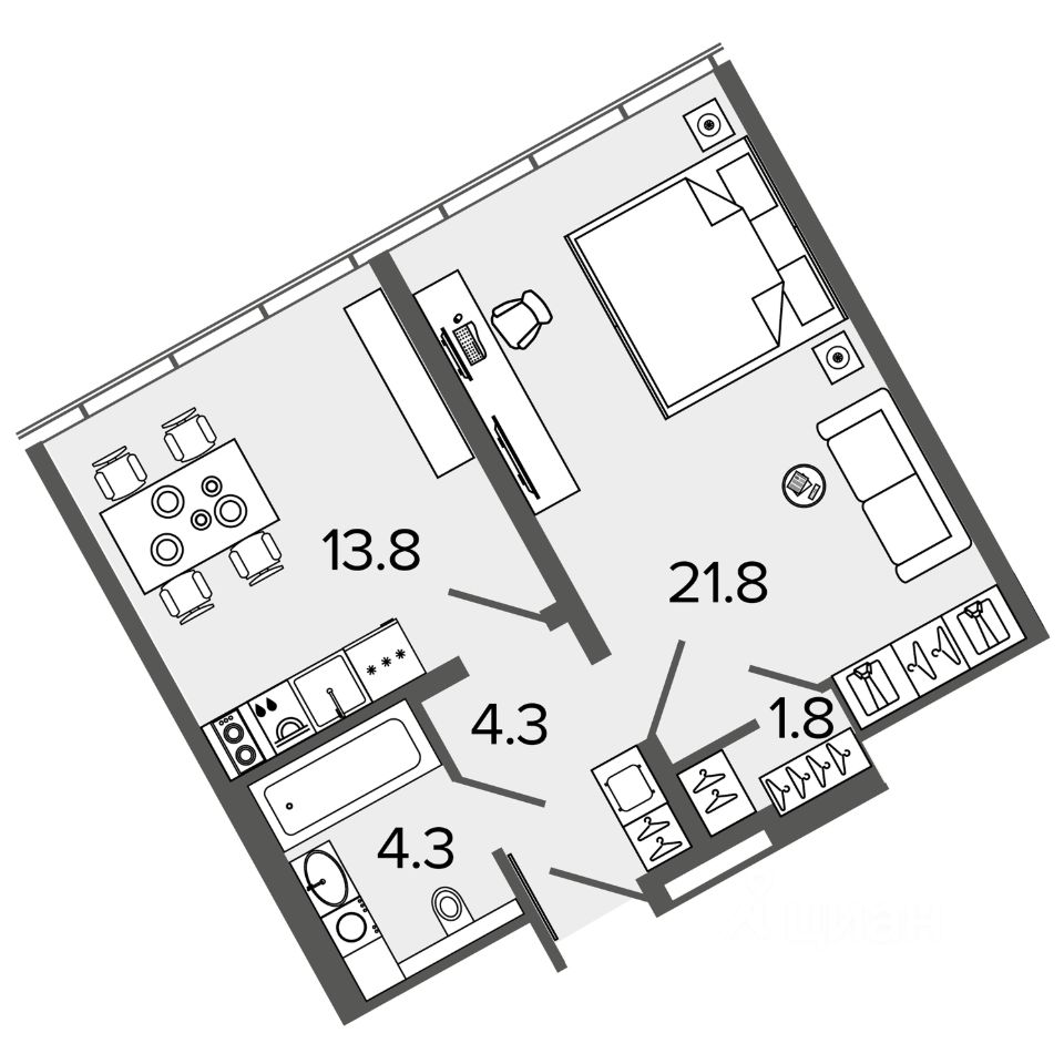 Купить 1-комнатную квартиру в районе Московский в Санкт-Петербурге, продажа  однокомнатных квартир во вторичке и первичке на Циан. Найдено 1 947  объявлений